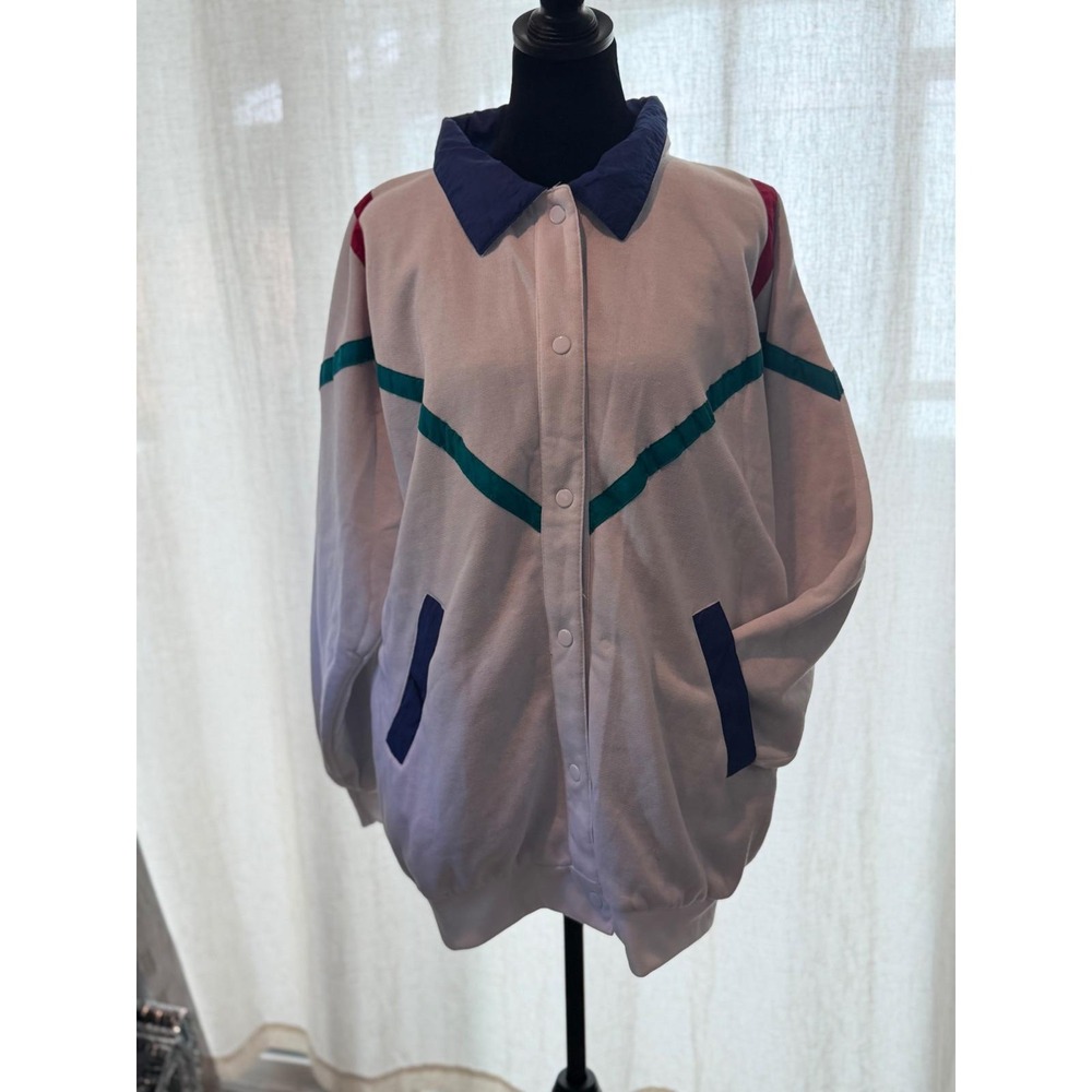 Westside Connection Reversible Jacket Blue Waterproof Nylon White Fleece Small